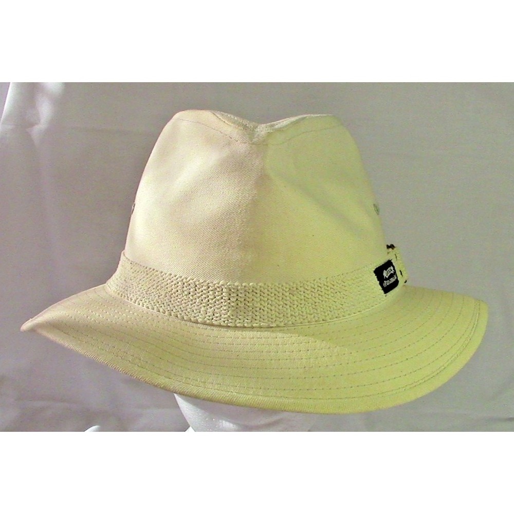 Original Panama Jack Canvas Ivory Fedora Safari Hat New X Large